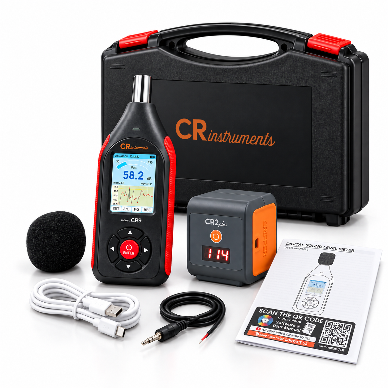 Kit Sonómetro CR9 + Calibrador CR2 plus